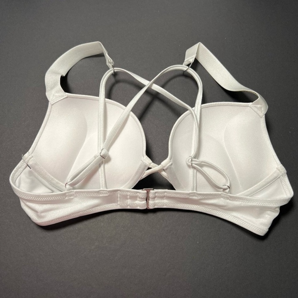 Victoria Secret 34A Bombshell Push Up Bikini Top Bride Shine Strap White - Picture 5 of 6